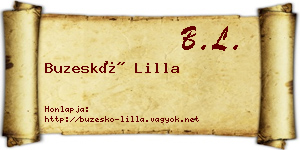 Buzeskó Lilla névjegykártya